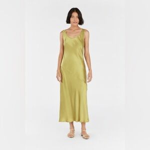 DISSH JACKIE PEAR SILK MAXI DRESS